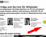 2018-07 Magazin Bund der Steuerzahler - Seminareinladung Walter Benda ohne Bild