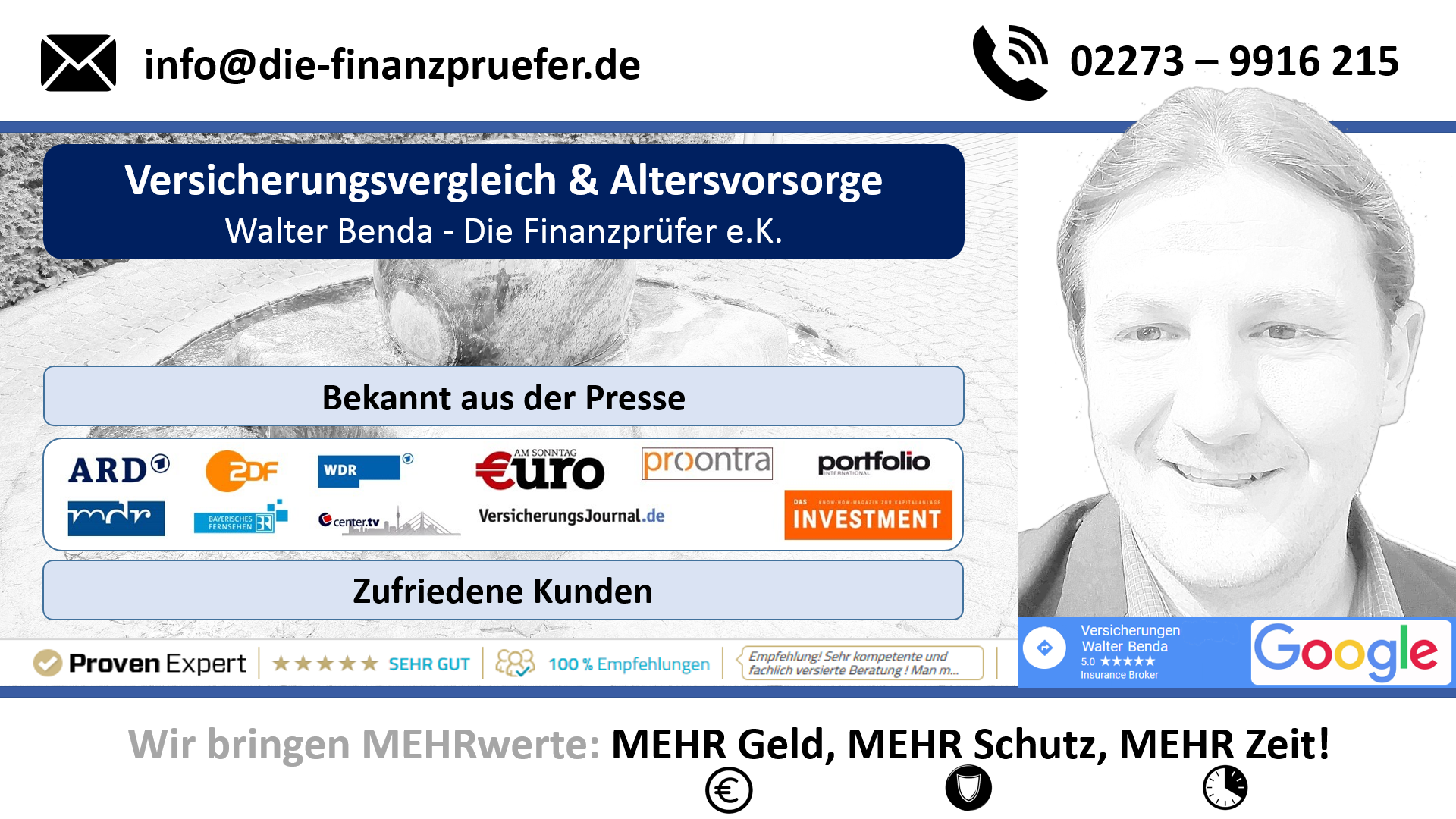 Visitenkarte Die Finanzprüfer e. K. Flyer Kerpen