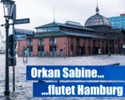 Orkan Sabine flutet Hamburg