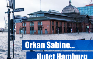 Orkan Sabine flutet Hamburg