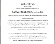 600h Re-Zertifizierung Sachverständiger