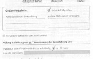 Kinder-Krankenakte, in der die Ärztin das Baby als "super süß" bezeichnet!