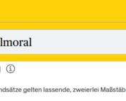 Doppelmoral, Definition laut Duden