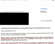 Provisionsanpassung bei der Allianz Private Krankenversicherung