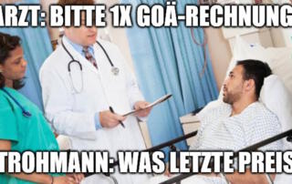 Was letzte Preis? Jetzt beim Arzt!