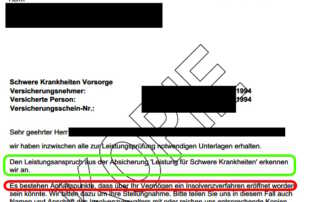 Dread Disease Leistungsfall Anerkennung der Canada Life