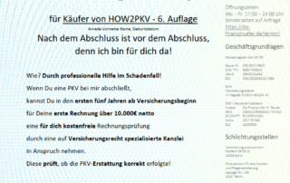 PKV-Zertifikat HOW2PKV 6. Auflage