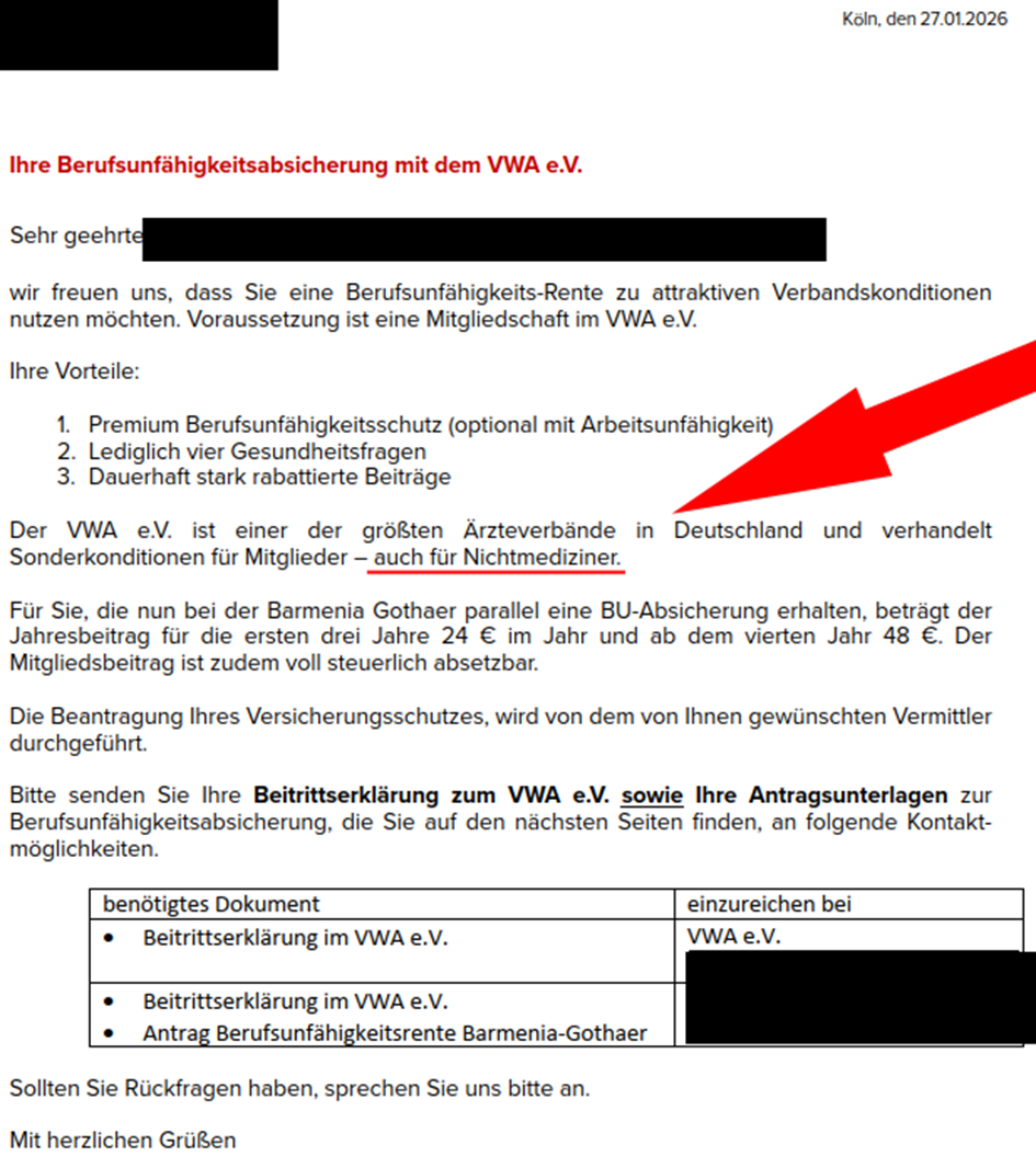 Angebot BU-Aktion BarmeniaGothaer